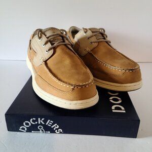 DOCKERS BEACON MENS SLIP ON SHOES TAN/TAUPE CASUAL BOAT SHOES SIZE 12 MEDIUM